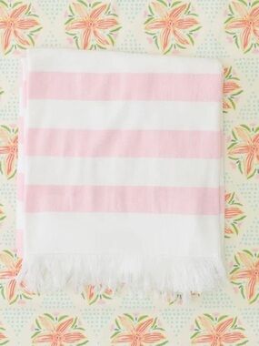 Weezie Packable Beach Towel Pink Punch Stripe